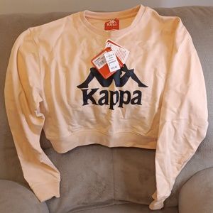 Kappa Authentic Bammbamm Cropped Pink Peach Sweatshirt Size L